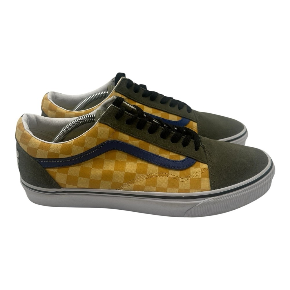 VANS Old Skool OTW Rally Shoes Mens Sz 11.5 Green Yellow Checkered Skateboard
